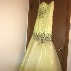 Lime green mermaid dress